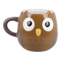 Becher Eule, hellbraun, 410 ml