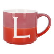 Becher Buchstabe/2 Farben, L, 500 ml