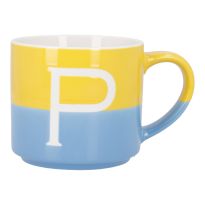 Becher Buchstabe/2 Farben, P, 500 ml