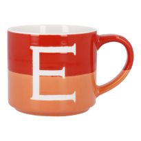 Becher Buchstabe/2 Farben, E, 500 ml