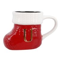 Becher Stiefel mit Buchstabe, U/rot, 400 ml