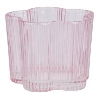 Teelichthalter Blume, rosa, 8 x 6 cm