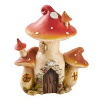 Deko-Haus Herbstwald, Pilz/Punkte, 11.5 cm