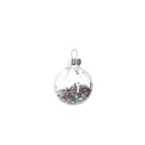 Mini-Kugel Schneeball, Flitter, 4 cm