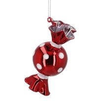 Anhänger Fancy, bunt, Bonbon/rote Punkte, 11 cm