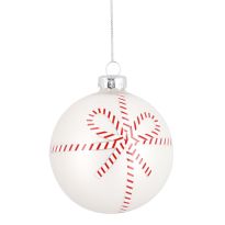 Kugel Schleife, weiß/matt, 8 cm