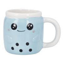 Becher Bubble Tea, blau, 370 ml