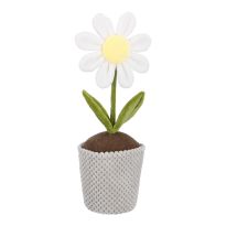 Türstopper Blume im Topf, weiß, 40 cm
