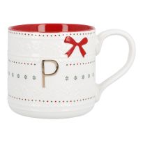 Becher Buchstabe/Schleife, P, 450 ml