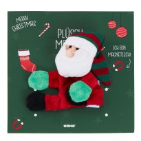 Plüschmagnet Xmas, Weihnachtsmann, 9 cm