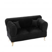 Schmuckbox Sofa, schwarz, 24 x 12 cm