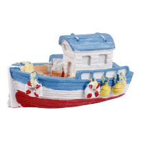 Fischerboot Netz, Anker/türkis, 7 x 3 cm