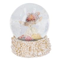 Schneekugel Koralle, rot, 7 x 8 cm