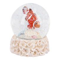 Schneekugel Koralle, weiß, 7 x 8 cm
