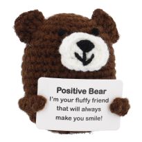 Häkelfigur Spruch, Bär, 8 cm