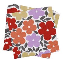 Serviette Blumen/bunt, 20 Stück
