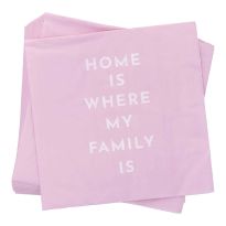 Serviette Home, pink, 20 Stück