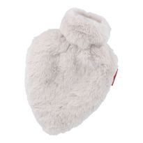 Wärmflasche Herz, taupe, 400 ml