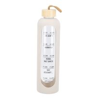 Glas-Trinkflasche Motivation, grau, 1 l