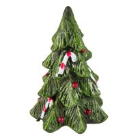 Tanne mit Zuckerstangen, grün, 8 cm