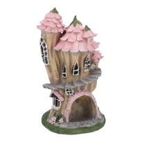 Haus Blütendach, rosa, 14 x 26 cm