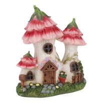 Haus Blütendach, pink, 19.5 x 23 cm