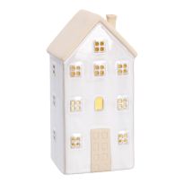 LED-Haus Rustik, weiß, 17 cm