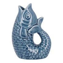 Vase Fisch, blau, 14.5 cm