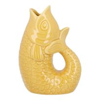 Vase Fisch, gelb, 14.5 cm