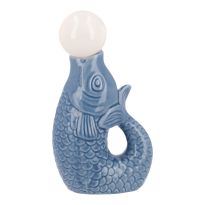 Fisch-Leuchte Kugel, blau, 18.5 cm