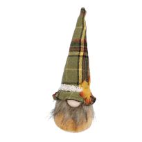 Wichtel Karo/Blatt, grün, 21 cm