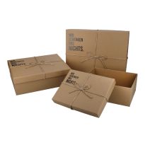3er Set Geschenkkarton Kraft, Wir schenken uns nichts