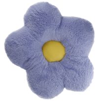 Kissen Blume, hellblau/gelb, 40 cm