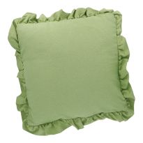 Kissen Rüschen, grün, 45 cm