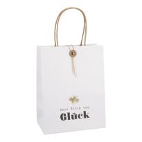 Geschenktüte Knopf, Glück/Stück vom Glück, 17.5 x 23 cm