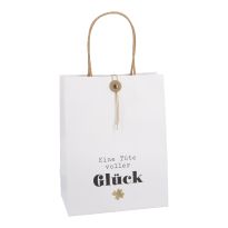 Geschenktüte Knopf, Glück/Tüte voller Glück, 17.5 x 23 cm