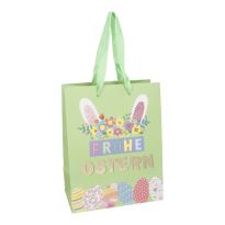 Geschenktüte Ostern, Hasenohren/grün, 18 x 23 cm