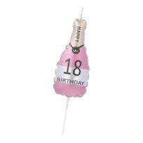 Tortenkerze Geburtstag/Flasche, Zahl 18