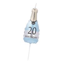 Tortenkerze Geburtstag/Flasche, Zahl 20