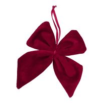 Anhänger Samt-Schleife, rot, 10 x 12 cm