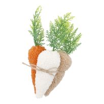 3er Set Deko-Möhre, creme/orange/hellbraun, 22 cm