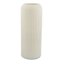 Vase Rillen, Zylinder/salbeimatt, 10 x 25.2 cm