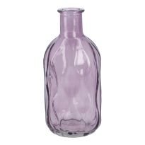 Flaschenvase Wellen, lila, 12 cm
