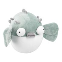 Kuscheltier Kugelfisch, grün/weiß, 35 cm