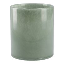 Glas-Vase Zylinder/Opal, grün, 12 x 14 cm