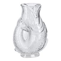 Vase Fisch, grau, 16 x 10 x 24 cm