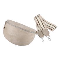 Crossbodytasche Velour, beige