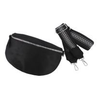 Crossbodytasche Velour, schwarz