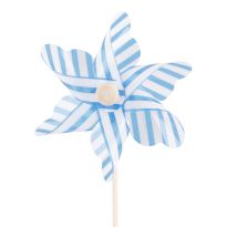 Windmühle Streifen, blau, 8.5 x 28.5 cm