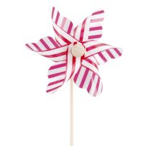 Windmühle Streifen, pink, 8.5 x 28.5 cm